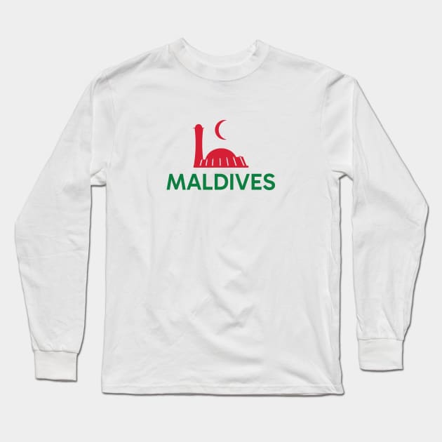 Maldives National Symbol Long Sleeve T-Shirt by kindacoolbutnotreally